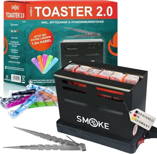 G2 Kohleanzünder Toaster 800 W - Toaster für perfekte Kohlenanzündung, elektrisch und schnell, ideal für Grillliebhaber und BBQ-Fans.