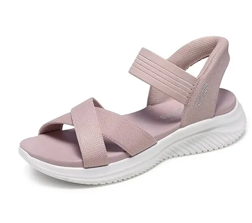 Skechers Ultra Flex 3.0 Never Better Damen Sandalen Blush EU 37 - Wanderschuhe mit Hands Free Slip-ins(TM), vegan und maschinenwaschbar für höchsten Komfort und einfache Handhabung.