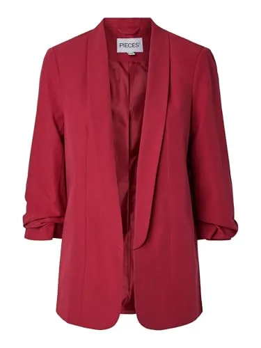 PIECES Female Blazer PCBOSELLA – Eleganter Blazer - Stylischer Blazer mit Reverskragen und Regular Fit. Aus 50% recyceltem Polyester gefertigt, ideal für nachhaltige Modebewusste.