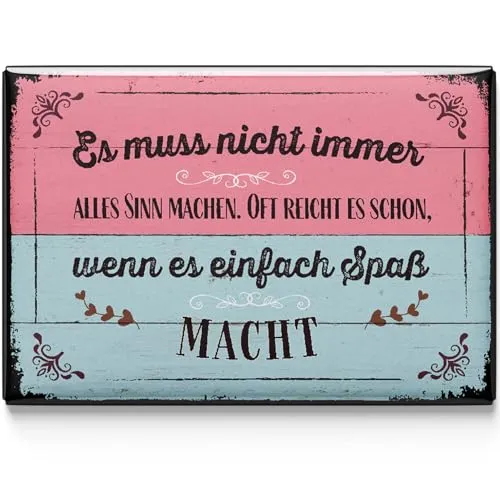 LANOLU Kühlschrankmagnete lustig- Nicht Alles Sinn Machen - lustige Magnete mit Sprüchen und witzigen Motiven 8x5,5cm