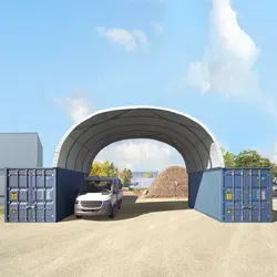 TOOLPORT Contop 8x6m Container Überdachung - Zubehör für Gartenhäuser: Wetterfestes und stabiles Dach für Container, ideal als Garage oder Lager mit hoher Traglast und einfacher Montage.