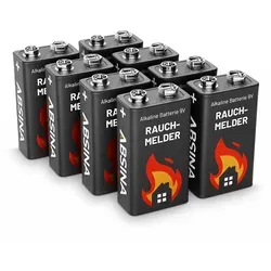 8er Pack Alkaline 9V 6LR61 Block-Batterien ideal für Rauchmelder, Rauchwarnmelder, Messgeräte, Spielzeuge und Weitere