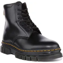 DR MARTENS Rikard 8L Herren 8 Ösen Leder Stiefeletten Schwarz Größe UK 7 - 11