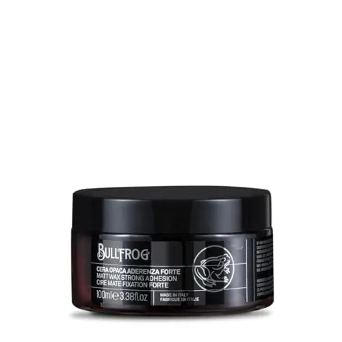 Bullfrog - Mattes Wachs mit starker Haftung: Haarwachs, starker Halt, definiert und formt ohne Rückstände, 71% natürliche Inhaltsstoffe, 100 ml