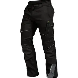 Leibwächter FLEXH Flex Line Bundhose, Schwarz-Grau, Gr. 52 - Arbeits- & Schutzkleidung aus atmungsaktivem Stretchstoff, mit Reißfestigkeit und Reflektoren für optimale Sichtbarkeit, ideal für anspruchsvolle Einsätze.