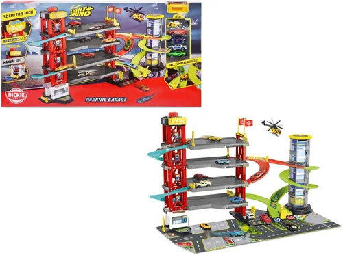 Dickie Toys - 4-stöckiges Parkhaus für Kinder ab 3 Jahren (87x52 cm)