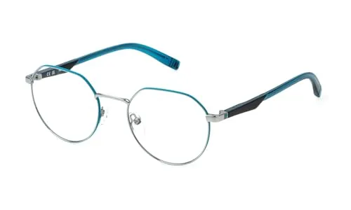 FILA Brillengestell (Model VFI703L) für Unisex, Geometric, gefertigt aus Stainless steel (inklusive Brillenetui)