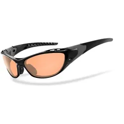 HSE - SportEyes Sportbrille X-SIDE 2.0 - Sportbrille aus bruchsicherem Kunststoff-Sicherheitsglas, ideal für Sportler mit Anti-Beschlag- und UV-Schutz, perfekt für Outdoor-Aktivitäten.