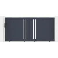 Casanoov Aluminium-Schiebetor Giona 300x140 cm grau - Elegantes Schiebetor aus Aluminium, 303 cm breit und 142 cm hoch. Ideal für Sicherheit und Privatsphäre. Korrosionsbeständig und einfach zu montieren. Perfekt für Ihren modernen Eingangsbereich.