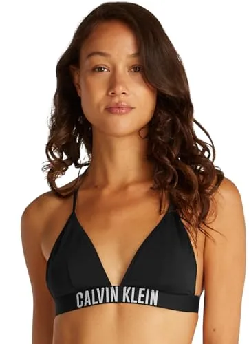 Calvin Klein Damen Bikini Oberteil Triangel Herausnehmbare Polster, Schwarz (Pvh Black), M