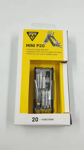 TOPEAK Mini P20 Werkzeugsatz - Kompakter Multifunktionswerkzeug für Fahrradfahrer - Fahrradwerkzeuge, ideal für schnelle Reparaturen unterwegs mit 20 nützlichen Funktionen.