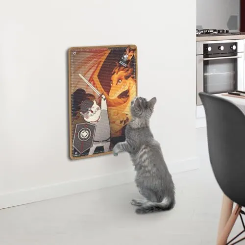 CanadianCat Kratzteppich Sir-Scratch-a-Lot - 60 x 40 cm - Vielseitig einsetzbarer Kratzteppich für Katzen, der als Wand- oder Bodenkratzfläche dient. Robustes Material schützt Ihre Möbel und Wände und bietet gleichzeitig eine ansprechende Wohnraumgestaltung.