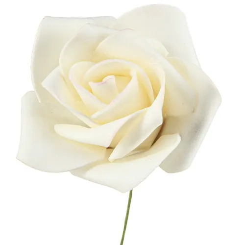Foamrosen Creme 6cm 27 St Künstliche Deko Rosen Hochzeit, 27 Stück