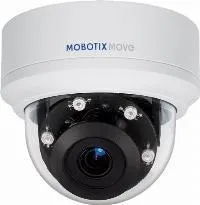 MOBOTIX MOVE VandalDome VD-2-IR - Wetterfeste 2MP Dome-Kamera für Überwachung, mit integrierten IR-LEDs für Nachtsicht bis 25 m, ideal für Sicherheitslösungen im Innen- und Außenbereich.