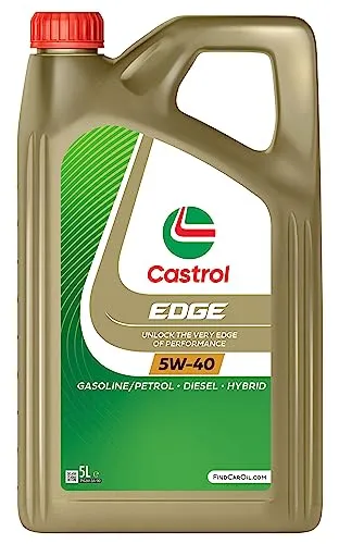 Castrol Edge 5W-40 5 Liter - Hochleistungsmotorenöl - Motoröle, mit TITANIUM FST™ für doppelte Ölfilmstärke, ideal für moderne Benzin- und Diesel-Pkw, schützt vor Ablagerungen und bietet hohen Verschleißschutz.
