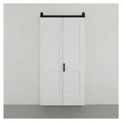 Pertura Falt-Schiebetür-Komplettset Milav Midbar weiß grundiert 900x2150 mm - Platzsparende Falt-Schiebetür für stilvolle Raumtrennung. Inkl. Laufschiene, Rolle und Griff-Set, flexibel installierbar. Ideal für jeden Raum, sorgt für Eleganz und optimale Raumnutzung.