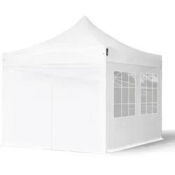 TOOLPORT Faltpavillon 3x3 m - Wasserabweisend und UV-Schutz - Pavillon mit stabiler Stahlkonstruktion und 700N Plane, ideal für Gartenfeiern oder Märkte. Schnell aufstellbar und mit praktischem Transporttasche für einfache Mobilität.
