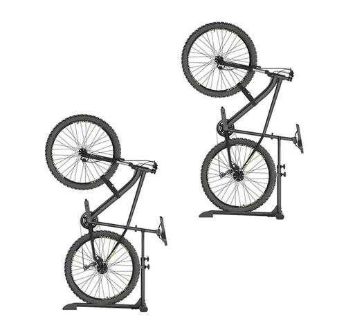 Cranit Fahrradständer Set 2x freistehend ME89 - Fahrradhinterbauständer Set mit 2x freistehenden, höhenverstellbaren Ständern. Ideal für platzsparendes Verstauen von Fahrrädern in kleinen Räumen. Flexibles vertikales oder horizontales Aufstellen möglich.