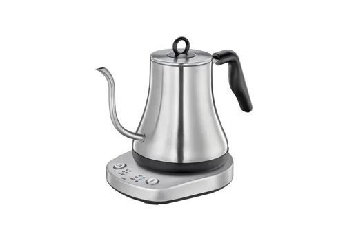 Cilio Handbrüh Wasserkocher Lucca - Wasserkocher für präzisen Aufguss, ideal für Filterkaffee und Tee mit 6 voreingestellten Temperaturen von 70 bis 100 °C. Hält Temperatur 30 Minuten und hat ergonomischen Schwanenhals.