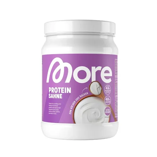 MORE Protein Sahne 600 g - Mehrkomponenten Protein für Muskelaufbau und -erhalt, cremige Konsistenz ideal zum Kochen und Backen, produziert in Deutschland