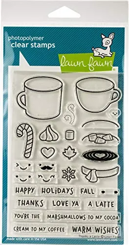 Lawn Fawn, Clear Stamp, Thanks a Latte
