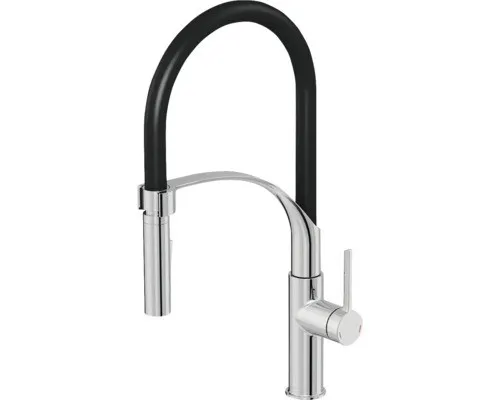AVITAL Küchenarmatur mit Handbrause TRENT chrom schwarz