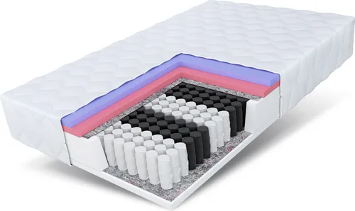 Taschenfederkernmatratze APUS 90x200 bis 180x200 cm - Matratze mit 7 Zonen und 289 Taschenfedern pro m², bietet individuelle Anpassung und optimalen Schlafkomfort durch zwei Härtegrade. Waschbarer Bezug aus hypoallergenen Materialien.
