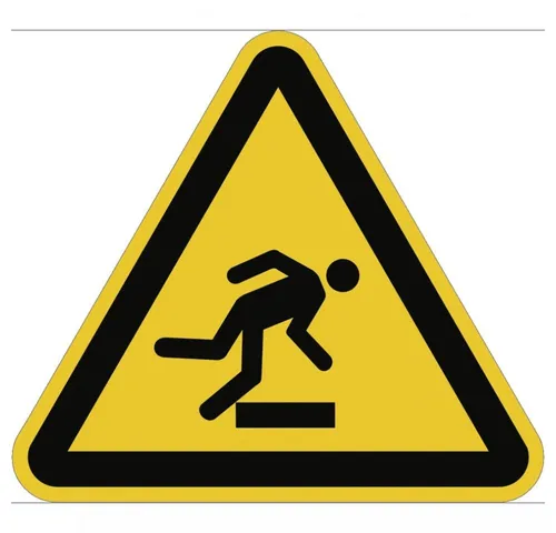 König Werbeanlagen Hinweisschild Warnung vor Hindernissen am Boden ISO 7010, Alu, 400 mm SL