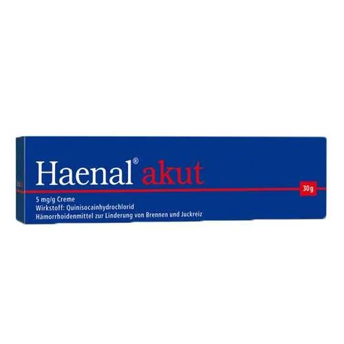Haenal akut Creme - Hochwirksame Creme zur Linderung von Beschwerden im Analbereich, einfach anzuwenden und für die tägliche Pflege geeignet.