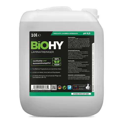 BiOHY Laminatreiniger 1 x 10 Liter Kanister Vinyl- und Designbodenreiniger (1-St)
