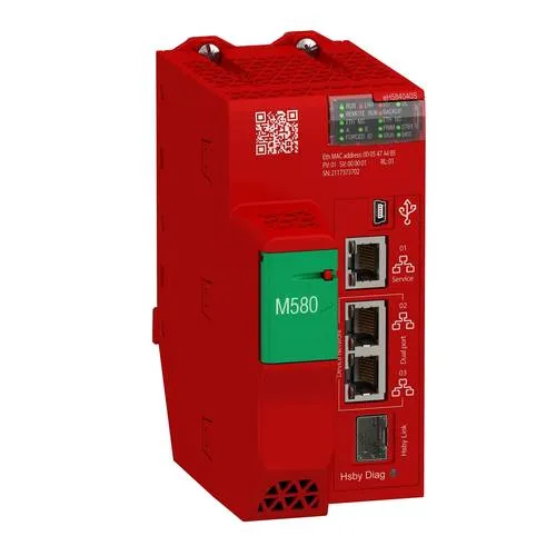 Schneider Electric Modicon M580S HSBY-Safety SPS-Prozessor - Modularer SPS-Prozessor mit 4 Industrial Ethernet-Schnittstellen, ideal für anspruchsvolle Automatisierungsprojekte. Schnelle Bearbeitungszeit von 0,01 ms.