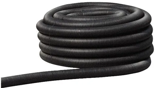 Fränkische Kabuflex-R-UV DN 110 - Flexibles Kabelschutzrohr mit Einzugsschnur (50 m) - Kabelschutzrohr aus UV-stabilisiertem PE, ideal für den Einsatz im Freien. Mit sanddichter Verbindung und wasserdichter Profildichtring für zuverlässigen Schutz.