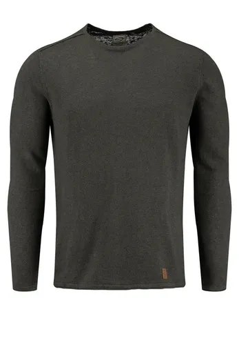 Key Largo Rundhalspullover MST KLGIANCARLO in XL - Herren-Pullover aus hochwertigem Leinen-Baumwoll-Mix, atmungsaktiv und perfekt für die Übergangszeit, in edlem roasted cashew.