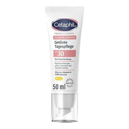 Cetaphil Rednesscontrol getönte Tagespflege SPF 30 - Tagespflege mit Lichtschutzfaktor 30, kaschiert sofort Rötungen und gleicht den Hautton aus. Ideal für empfindliche Rosazea-Haut, spendet Feuchtigkeit und bietet UV-Schutz.
