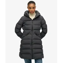 Superdry Damen City Mid Jacke W5011982A dunkelgrau (XL) - Moderne Superdry Steppjacke für kalte Tage. Wasserabweisend und mit optimaler Isolierung bietet sie Komfort und Stil. Praktische Reißverschlusstaschen und elastische Details runden das Design ab.