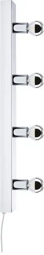 Paulmann Spiegelleuchte Regula II E14 230V dimmbar - Moderne Spiegelleuchte in Chrom für stilvolle Spiegelbeleuchtung. Mit 4 E14-Fassungen und dimmbarer Funktion für individuelle Lichtstimmungen – ideal für Schminktische und Flure.