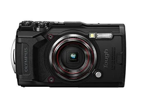 OLYMPUS Tough TG-6 Digitalkamera SCHWARZ - Wasserdichte Digitalkamera mit 12 MP, 4x optischem Zoom und extrem robustem Design – perfekt für Abenteuer und Outdoor-Aktivitäten.