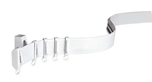 GARDINIA Flexline Vorhangschiene flexibel 350 cm - Gardinenstangen – flexible Vorhangschiene für individuelle Raumgestaltung, manuell biegbar für Ecken und unebene Wände, einfache Easy-Click-Montage für schnelles Aufhängen.