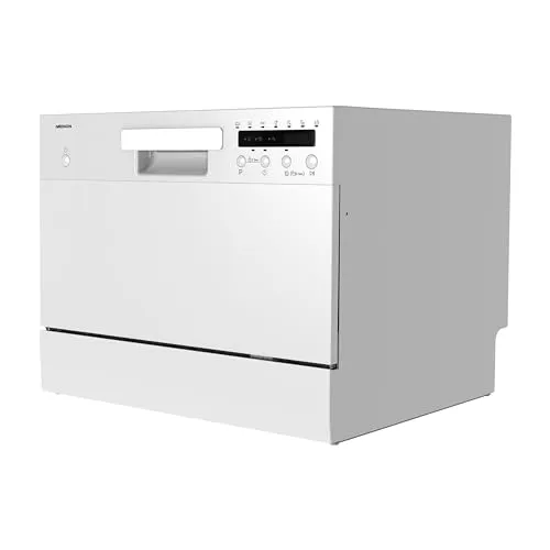 Medion® Tischgeschirrspüler MD37496 - Kompakt und energieeffizient - Geschirrspüler mit Energieeffizienzklasse D, ideal für kleine Küchen und Haushalte, Platz sparend mit nur 44 cm Höhe.