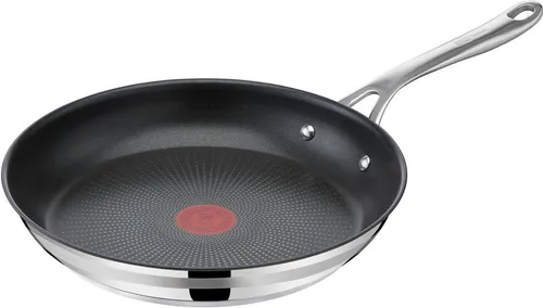 Tefal by Jamie Oliver Pfanne Cook Smart, 28 cm - Silber - Hochwertige Edelstahl-Pfanne mit langlebiger Titanium 2X Antihaftversiegelung, ideal für alle Herdarten inklusive Induktion. Spülmaschinengeeignet und perfekt für professionelle Kochergebnisse.