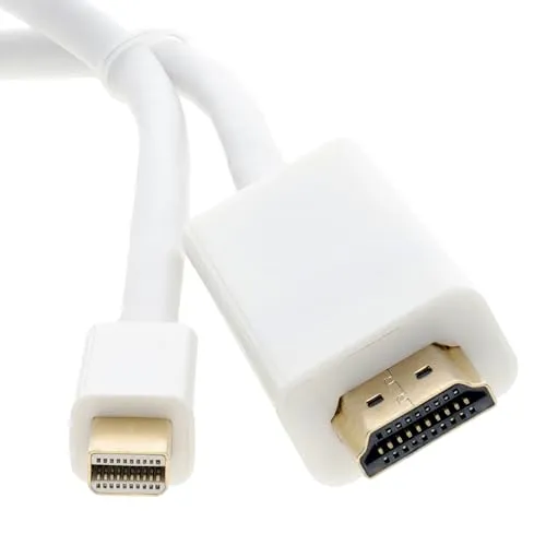 kenable mini DisplayPort/Thunderbolt Zum HDMI Kabel Mac Zum TV Video+Audio 1 m [1 Meter/1m]