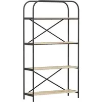 vidaXL Regal Sonoma-Eiche 80 x 30 x 146 cm - Modernes Bücherregal aus robustem Holzwerkstoff, bietet viel Stauraum für Bücher und Deko, ideal für Zuhause und Büro.