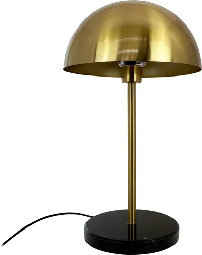 Nancy Tischlampe aus Messing mit Marmorsockel - Elegante Tischlampe mit massiven Marmorsockel und weicher Lichtverteilung. Ideal für stimmungsvolle Beleuchtung und stilvolle Akzente in jedem Raum. Perfekt für Schreibtisch und Nachttisch.