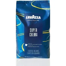 Lavazza Espresso Super Crema - 1kg ganze Kaffee-Bohne - Kaffee, 60% Arabica & 40% Robusta, für vollmundigen Espresso mit cremigem Schaum. Ideal für Kaffeeliebhaber, die italienischen Genuss schätzen.