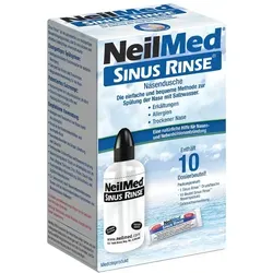 Neilmed® Sinus Rinse Nasendusche mit 10 Dosierbeuteln - Praktische Nasendusche für gründliche Reinigung und Pflege der Nase. Inklusive 10 Dosierbeutel für eine einfache Anwendung. Ideal zur Unterstützung bei Nasenbeschwerden.