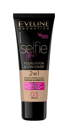 Eveline 2-in-1 Make-up & Concealer 30ml Farbton 03 Vanille hochdeckend