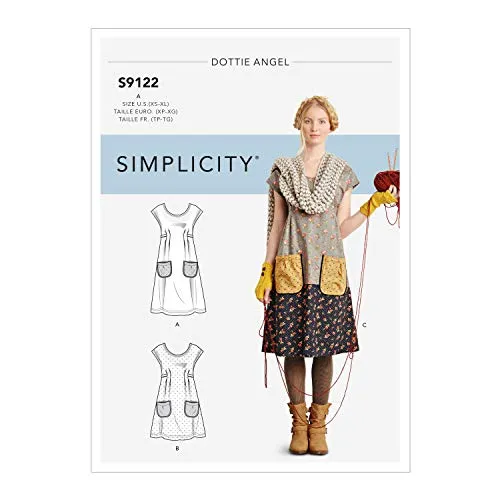 SIMPLICITY CREATIVE CORP SS9122A Muster: XS-S-M-L-X Simplicity Schnittmuster S9122 Damenkleider, Papier, verschieden