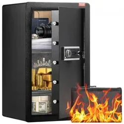 VEVOR Safe Tresor mit feuerfester Geldtasche - Sicherheits-Tresor mit 5,5 Kubikfuß Volumen, digitalem Schloss und Fingerabdrucksensor. Ideal für die sichere Aufbewahrung von Geld, Schmuck und Dokumenten.