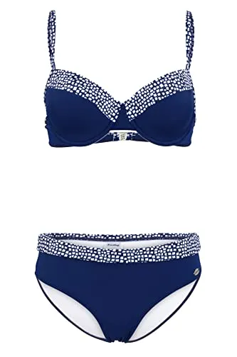 Fashy Bügel-Bikini Damen Bikini blau 44B - Bademode mit Bügel und light forming für perfekten Halt, in trendigem Blau und Weiß, ideal für den Sommer am Strand.