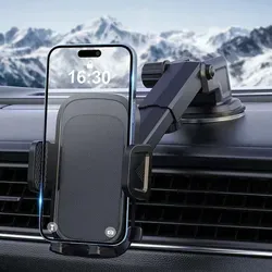 T'nB Support mâchoire premium 3 en 1 für mobile Telefone - Schwarz - Kfz-Handyladestationen; Ultra-stabile, verstellbare Halterung für Smartphones bis 7 Zoll, mit 3-in-1-Befestigungssystem für vielseitige Nutzung im Fahrzeug.